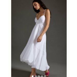 By Anthropologie V-Neck Tiered Bubble-Hem Dress